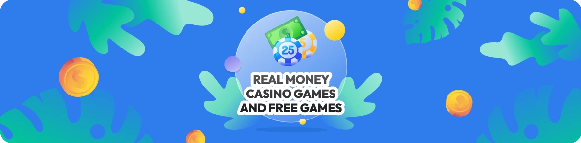 real money casino games and free games