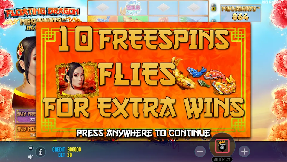 Floating dragon free spins