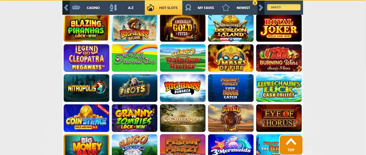 Loot Casino Game Section