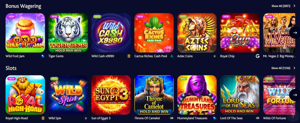 7bit casino pokie selection