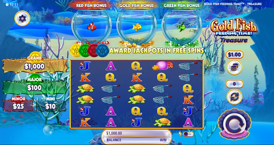 Gold Fish Feeding Time Interface