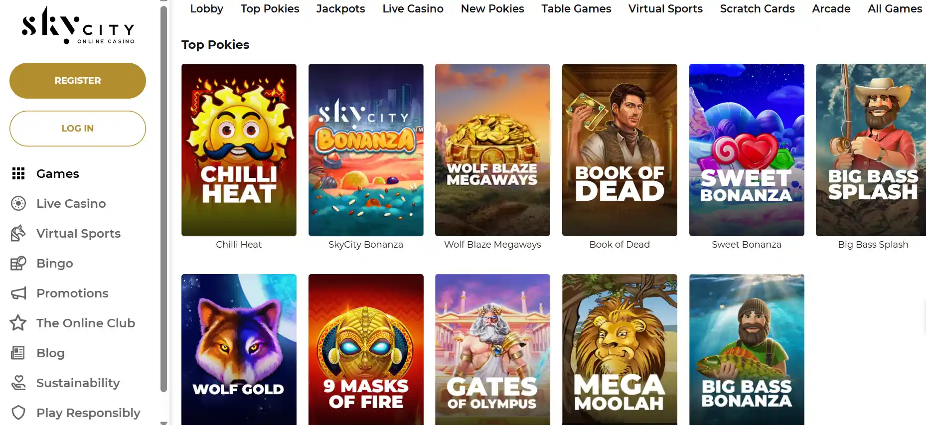 Skycity games