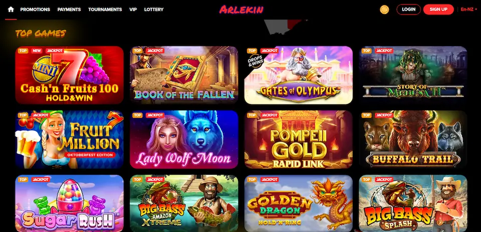 Arlekin Casino Game Selection