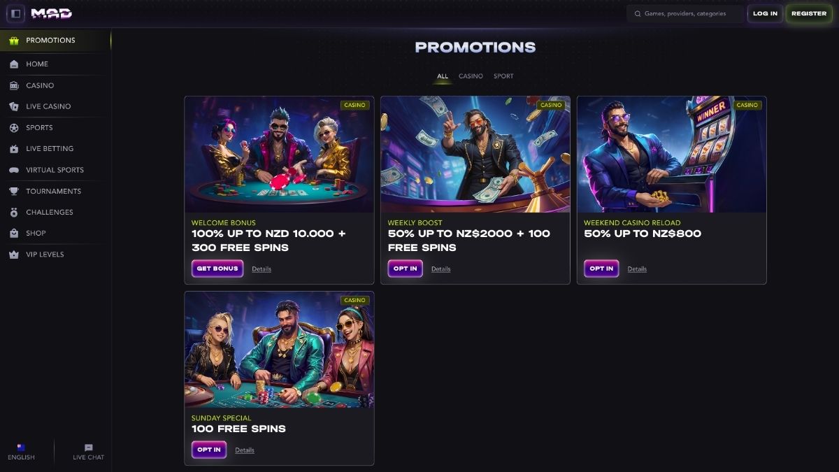 madcasino bonus