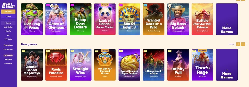 Let's Lucky Casino Games BetKiwi New Zealand