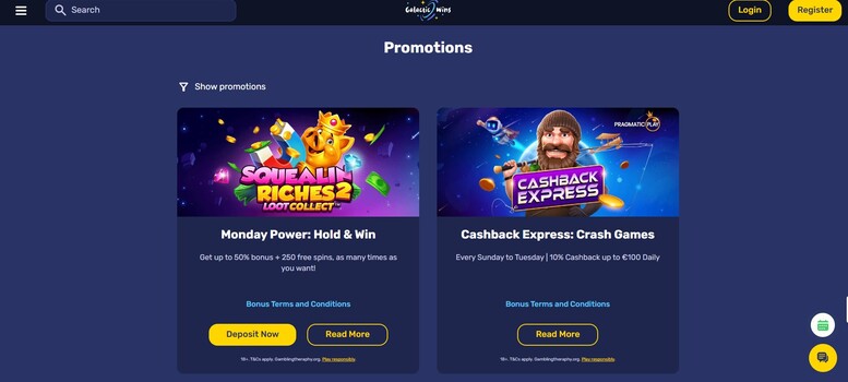 Galactic Wins Casino Bonus Bet Kiwi New Zealand