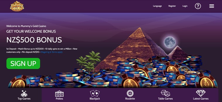 Mummy's Gold Casino Bonus BetKiwi New Zealand