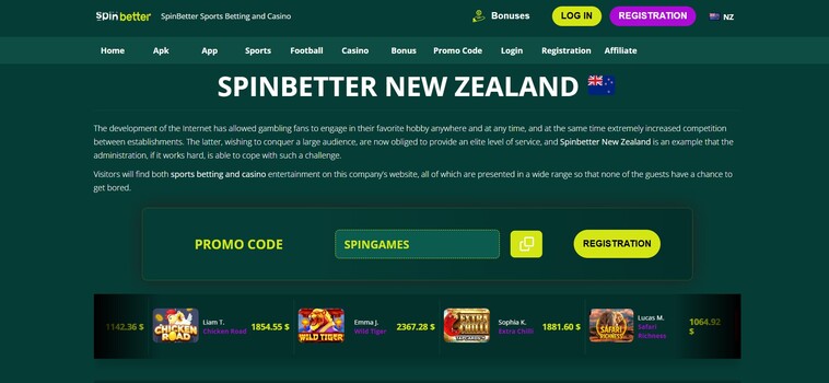 Spinbetter Casino Home Page Bet Kiwi New Zealand