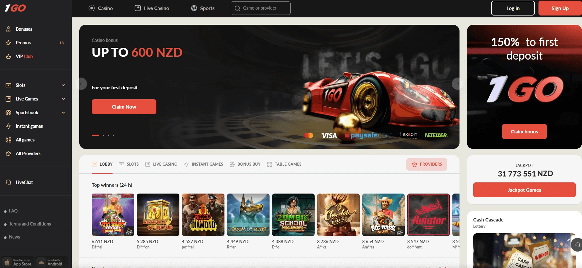 1GO casinos Home Page Bet Kiwi New Zealand