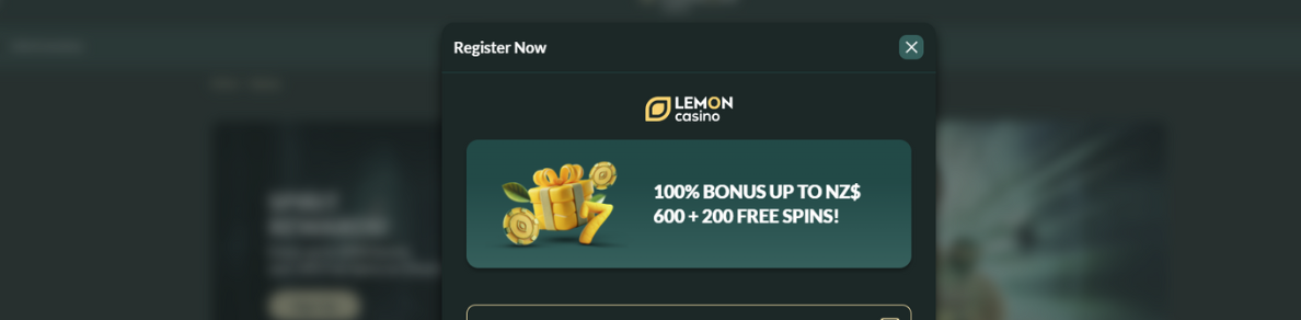 Lemon Casino welcome offer betkiwi new zealand