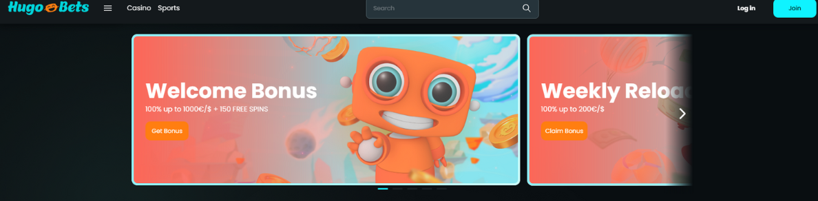 HugoBets casino Home Page BetKiwi New Zealand