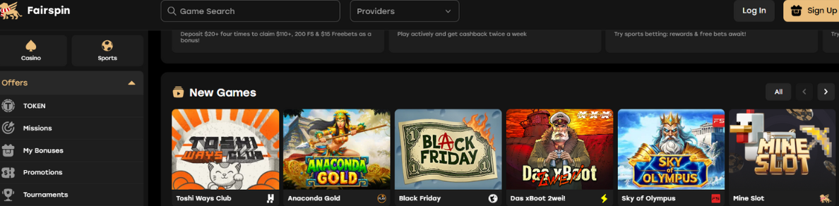 Fairspin Casino Review Games New Zealand Bet Kiwi