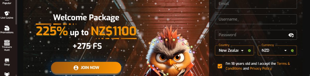 Hugo casino betkiwi new zealand bonus