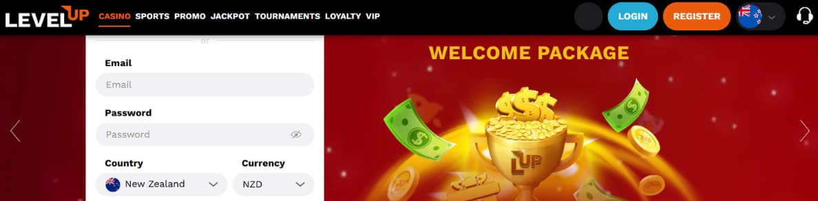 LevelUp casino new zealand betkiwi